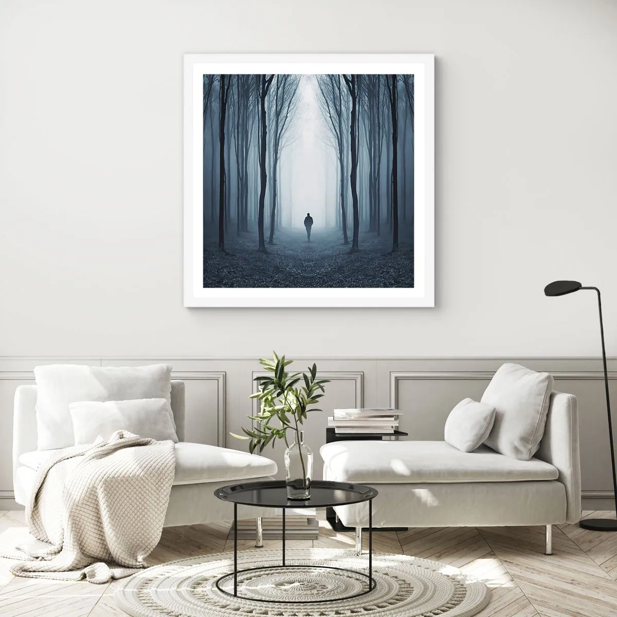 Póster en marco blanco - Alto y claro - 50x50 cm