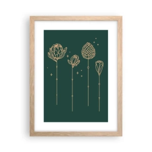 Póster en marco roble claro - La familia vegetal - 30x40 cm