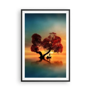Póster en marco negro - La lejanía y el silencio del mundo - 61x91 cm