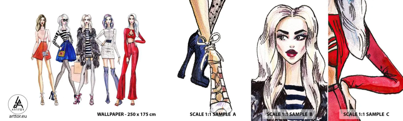 Muestra De Fotomural Standard Eco - Every week Fashion Week - Mujer, Moda, Modelo - 100x30 cm