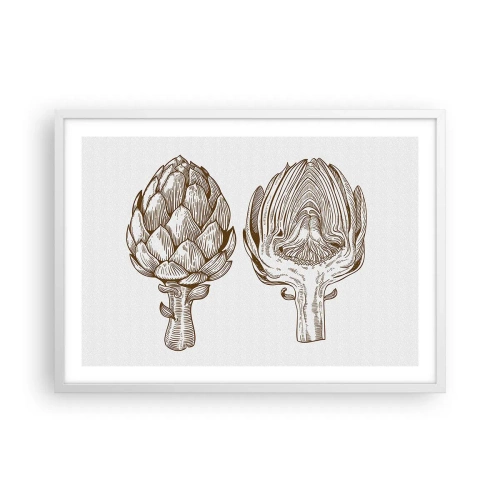 Póster en marco blanco - Lección de anatomía - 70x50 cm