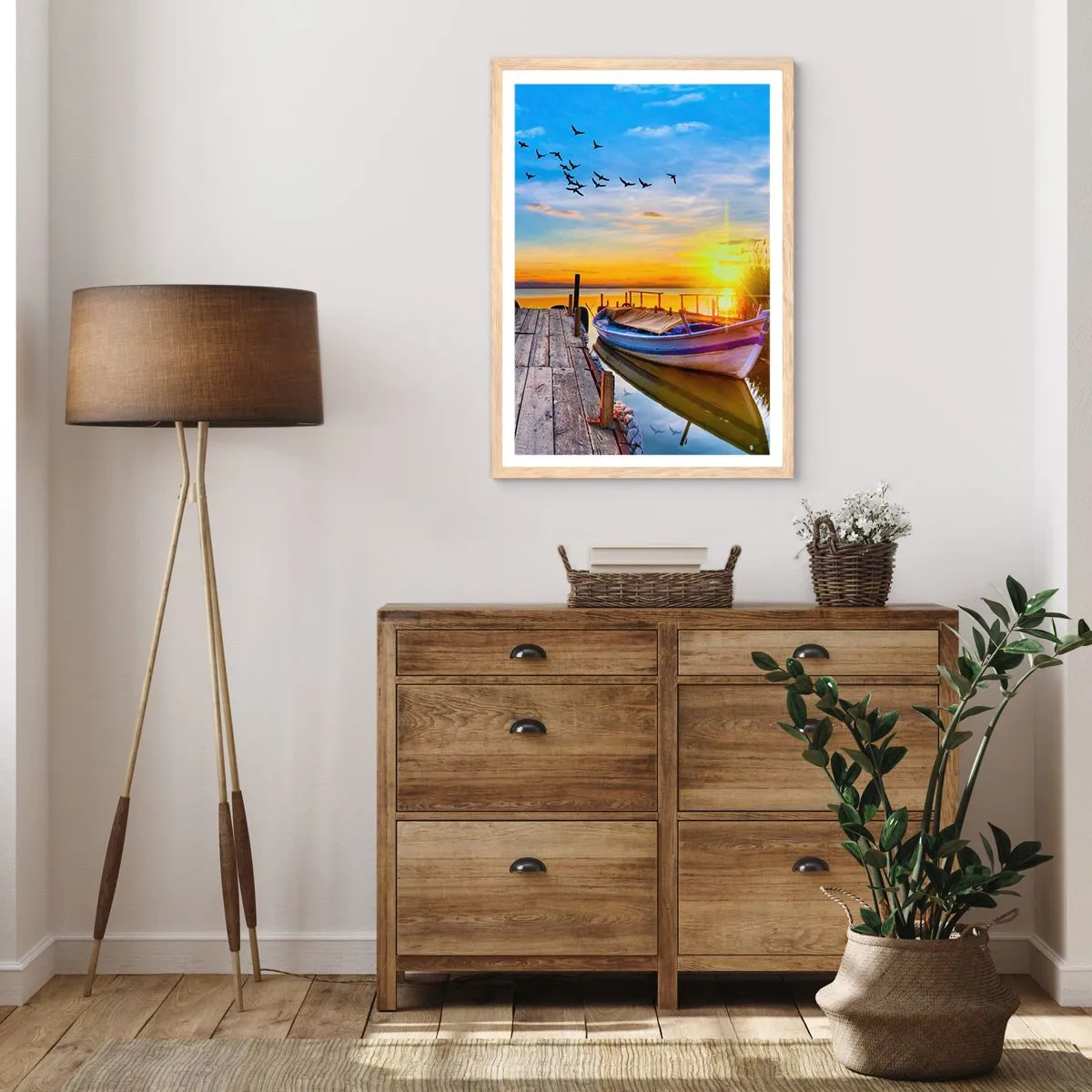 Póster en marco roble claro - Adiós, hasta mañana - 50x70 cm