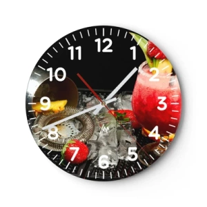 Reloj de pared - Reloj de vidrio - Conjurar el sabor - 30x30 cm