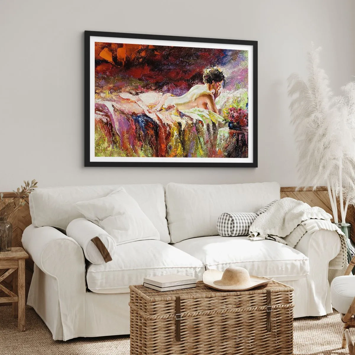 Póster en marco negro - Una Venus reflexiva - 50x40 cm