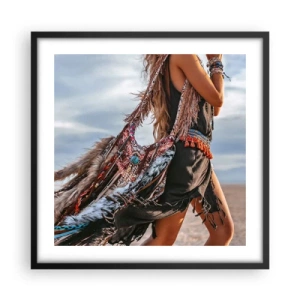 Póster en marco negro - La chamana - 50x50 cm