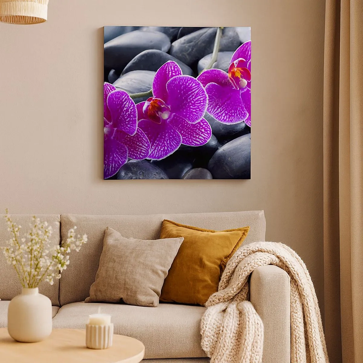 Cuadro sobre lienzo - Impresión de Imagen - Las piedras brillan con deleite - 30x30 cm