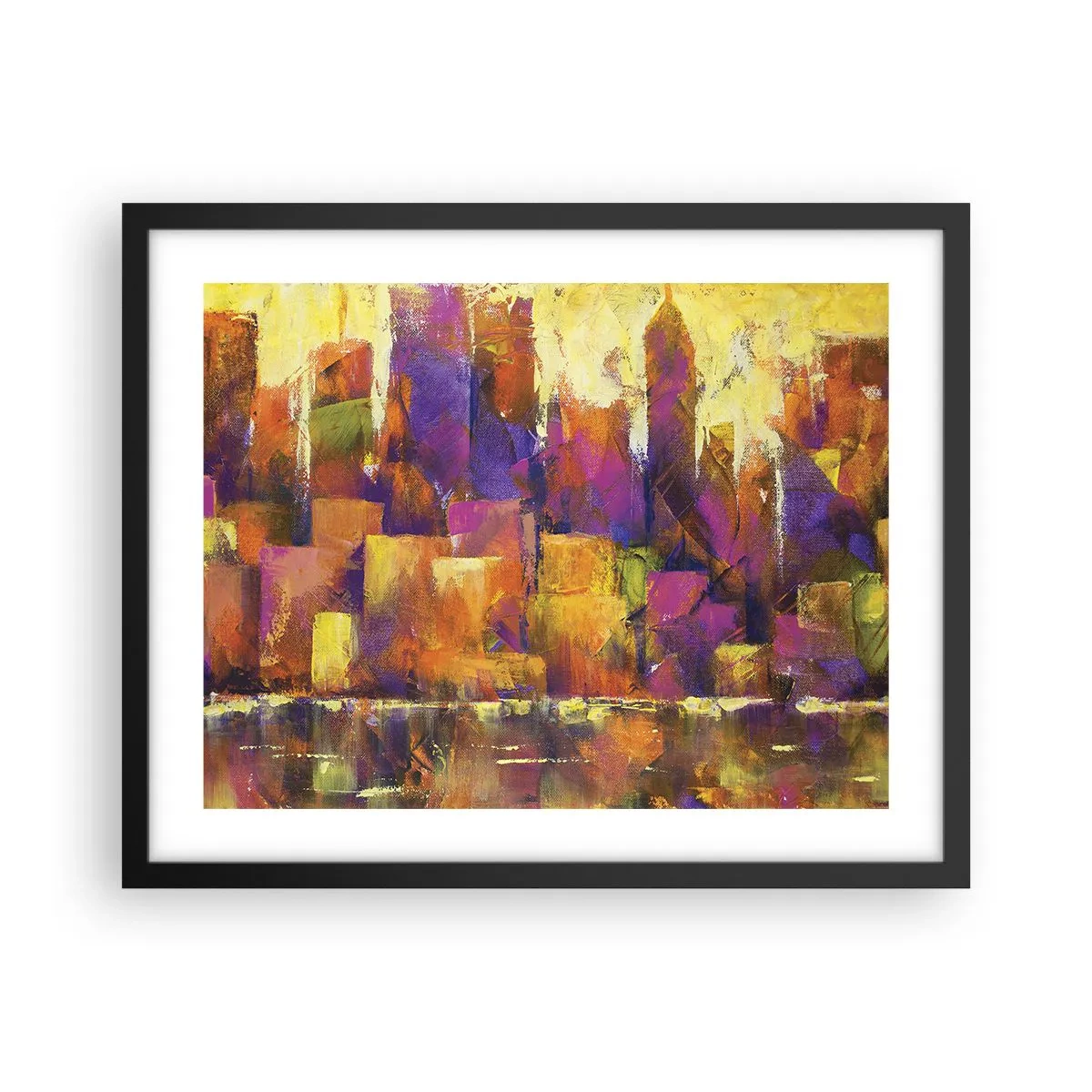 Póster en marco negro - Composición metropolitana - 50x40 cm