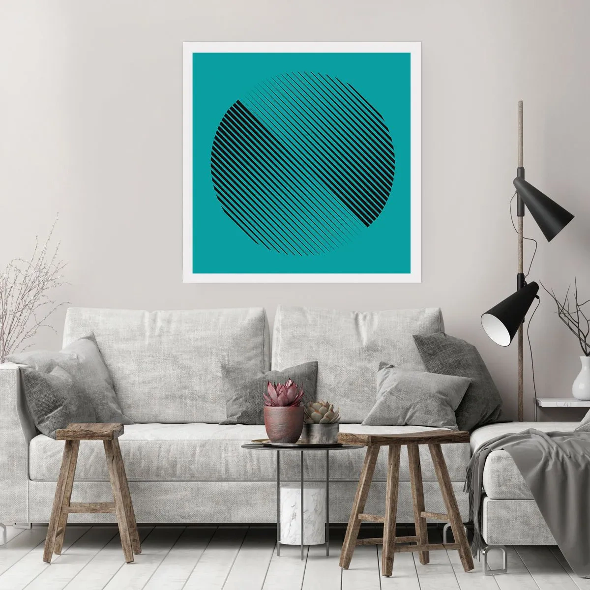 Póster - El círculo: una variación geométrica - 40x40 cm