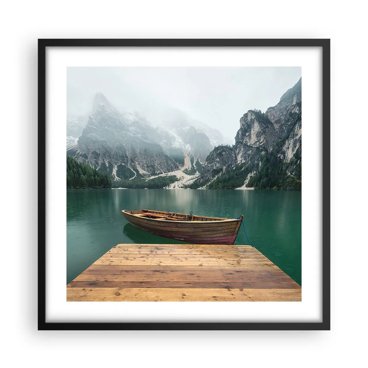 Póster en marco negro - Paisaje inolvidable - 50x50 cm