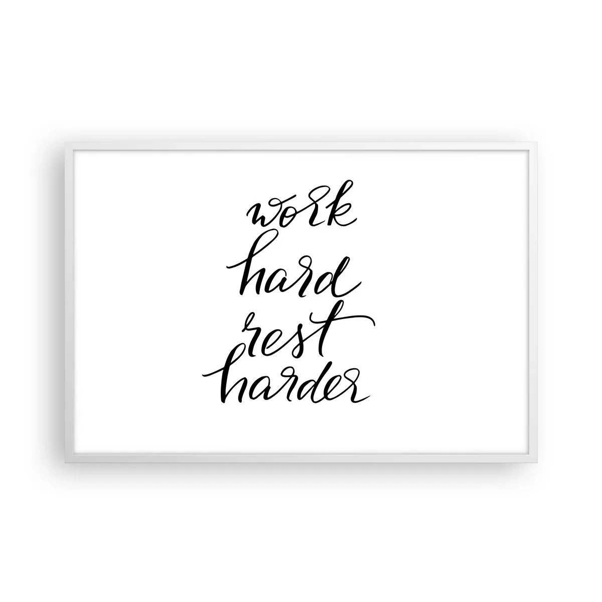 Póster en marco blanco - Balance de vida - 91x61 cm