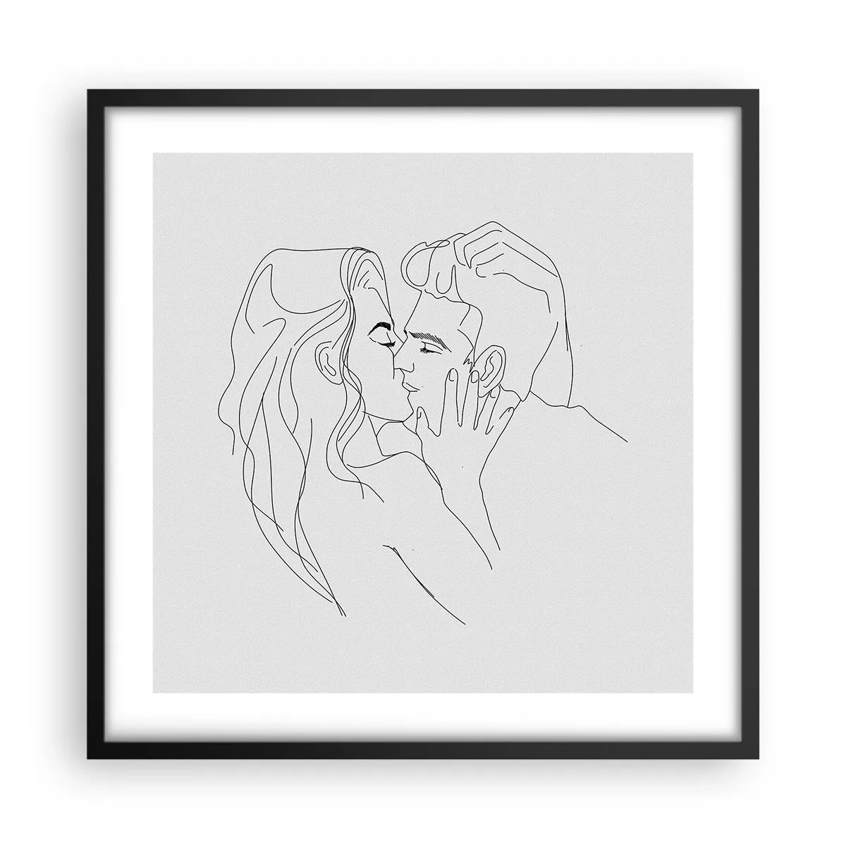 Póster en marco negro - Alineados - 50x50 cm