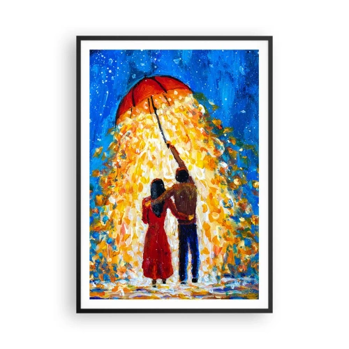 Póster en marco negro - La magia de una tarde lluviosa - 70x100 cm