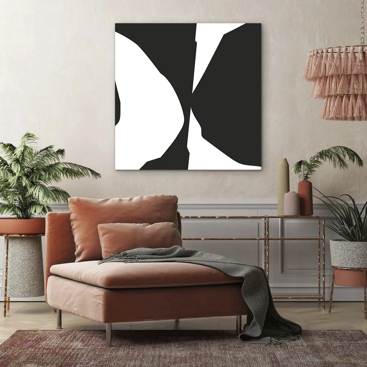 Cuadro sobre lienzo - Impresión de Imagen - Positivo-negativo - 70x70 cm