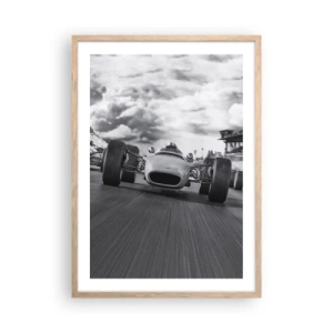 Póster en marco roble claro - ¡Hay poder! - 50x70 cm