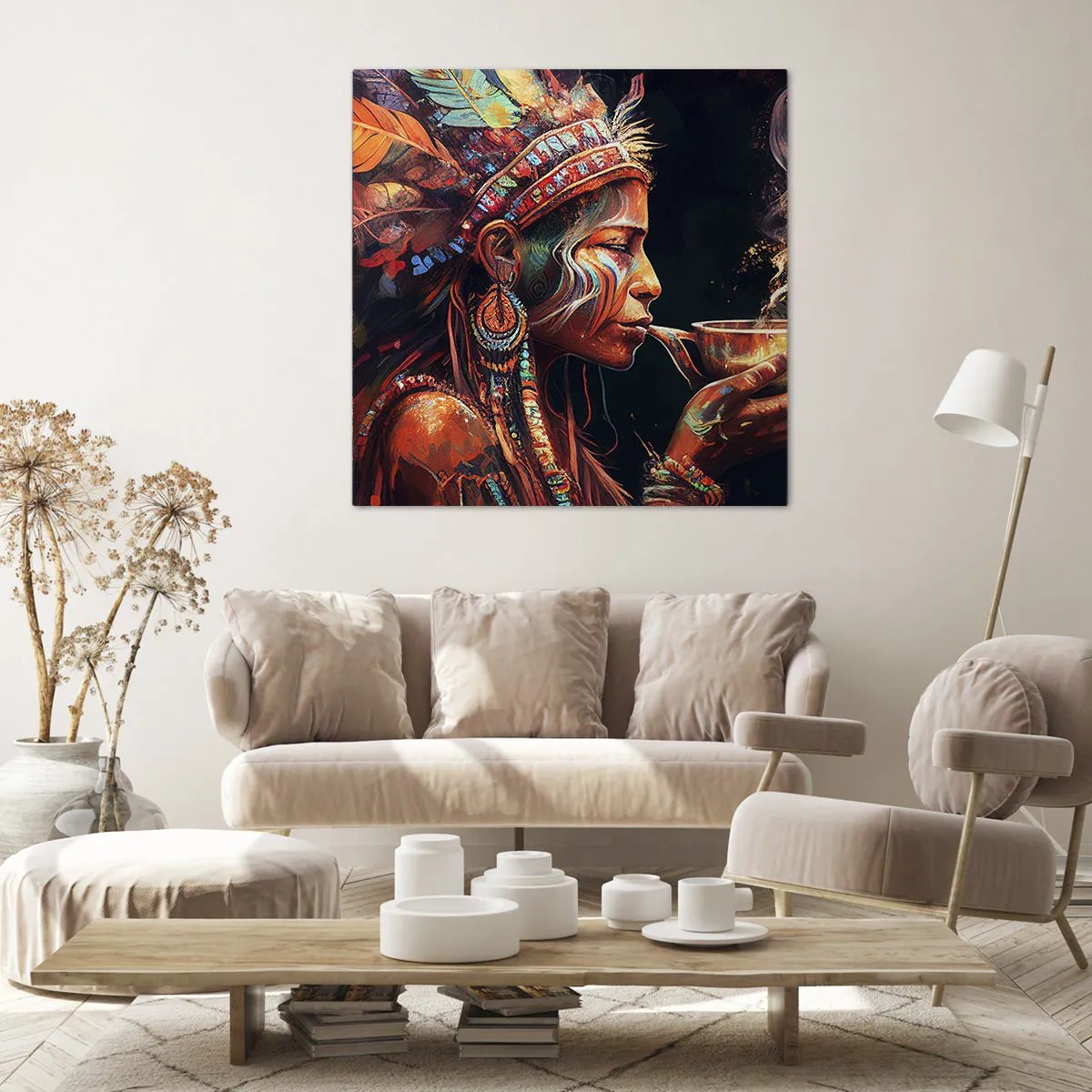 Cuadro sobre lienzo - Impresión de Imagen - Un ritual mágico - 60x60 cm