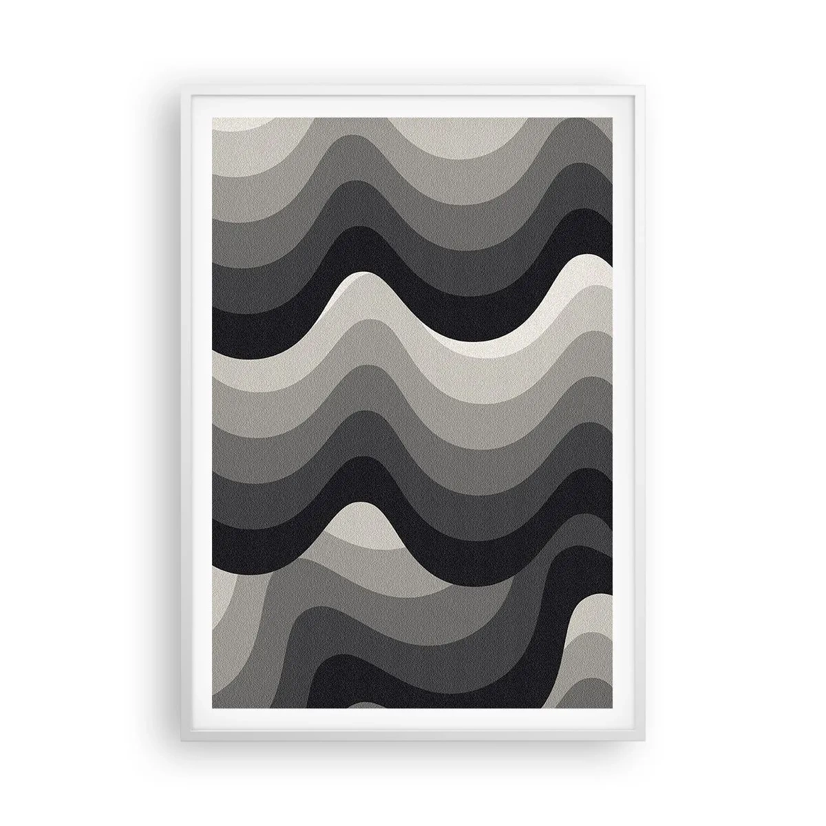 Póster en marco blanco - Ola tras ola - 70x100 cm