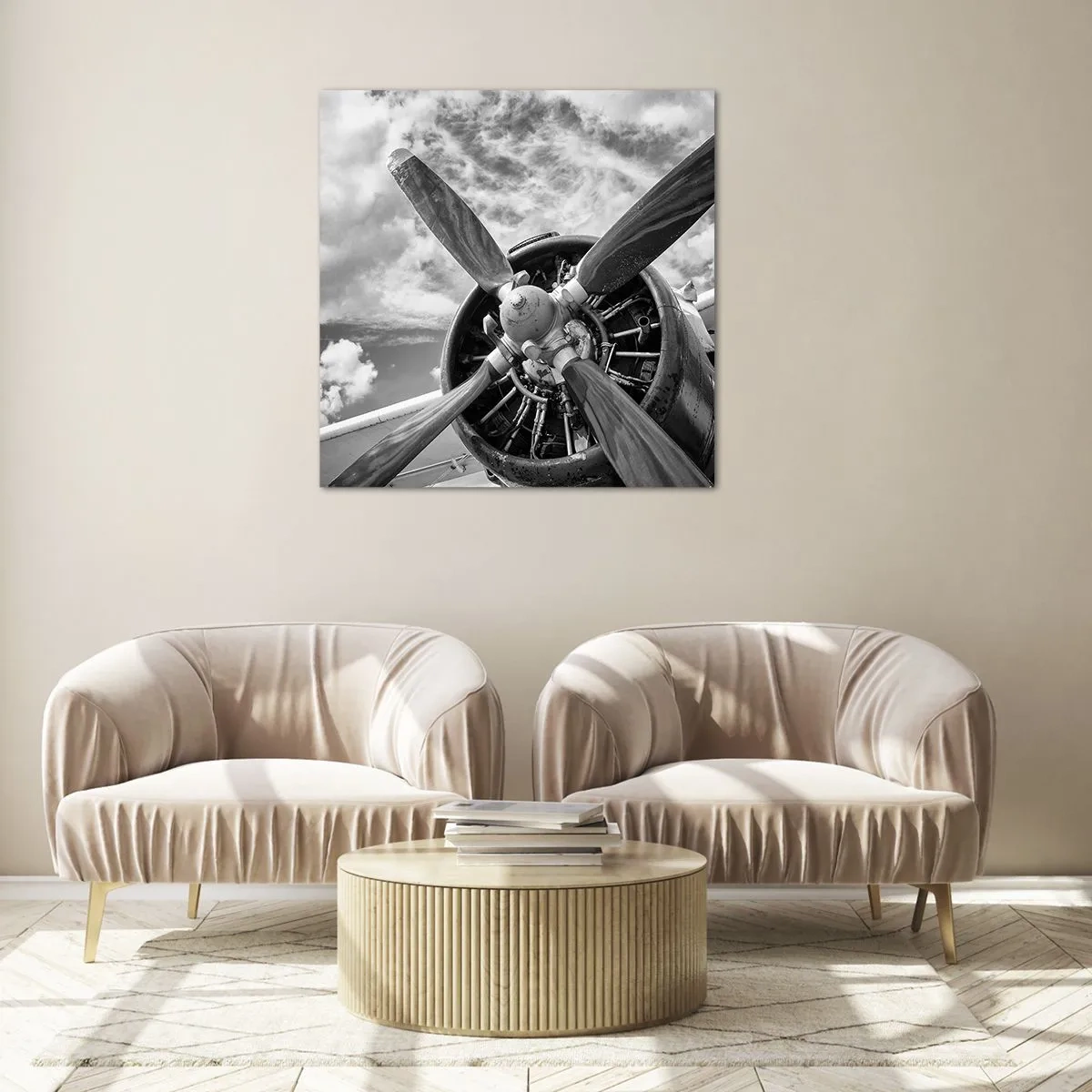 Cuadro sobre vidrio - Impresiones sobre Vidrio - Conquistador de los cielos - 50x50 cm