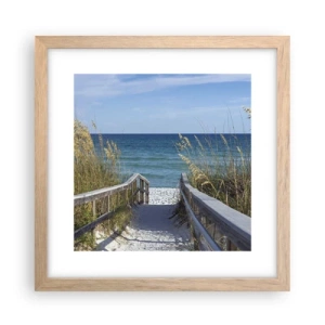 Póster en marco roble claro - En el sol, en el viento - 30x30 cm