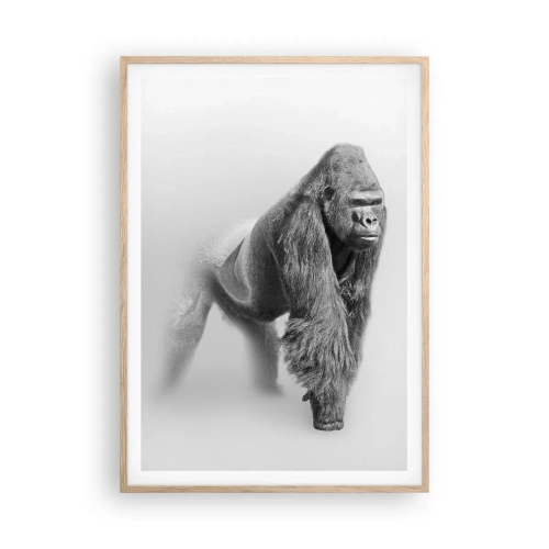 Póster en marco roble claro - Confiando en su fuerza - 70x100 cm