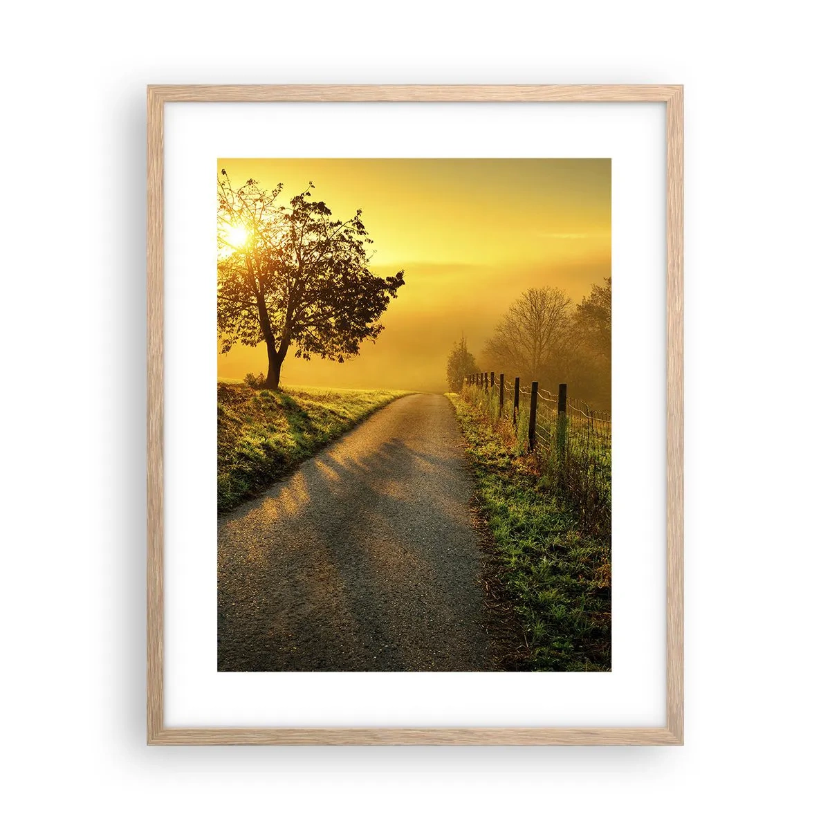 Póster en marco roble claro - Tarde melosa - 40x50 cm