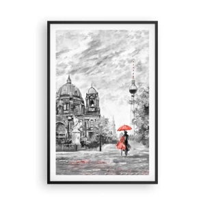Póster en marco negro - Reunión en Berlín - 61x91 cm