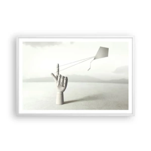 Póster en marco blanco - Una prueba de fuerza - 91x61 cm