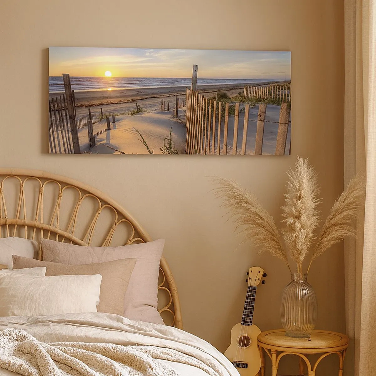 Cuadro sobre lienzo - Impresión de Imagen - El resplandor y la sombra del viento - 100x40 cm