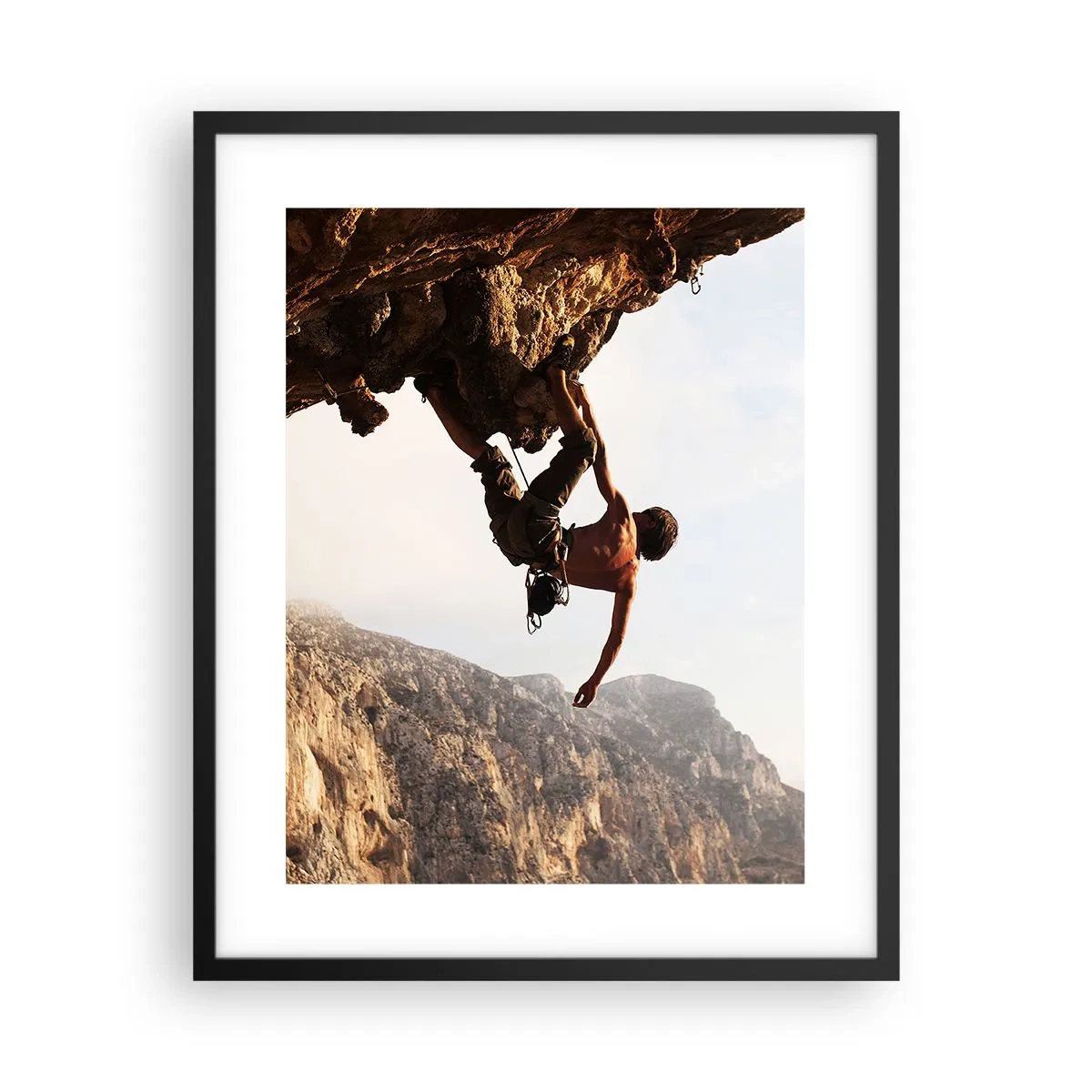 Póster en marco negro - Un mundo en la roca - 40x50 cm