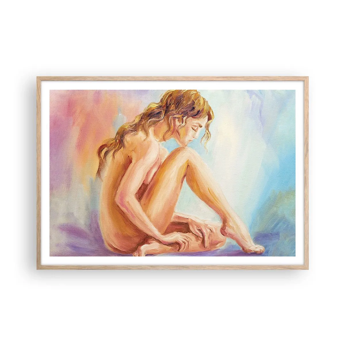 Póster en marco roble claro - Acto de juventud - 100x70 cm