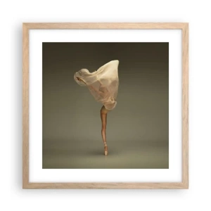 Póster en marco roble claro - A punto de volar - 40x40 cm