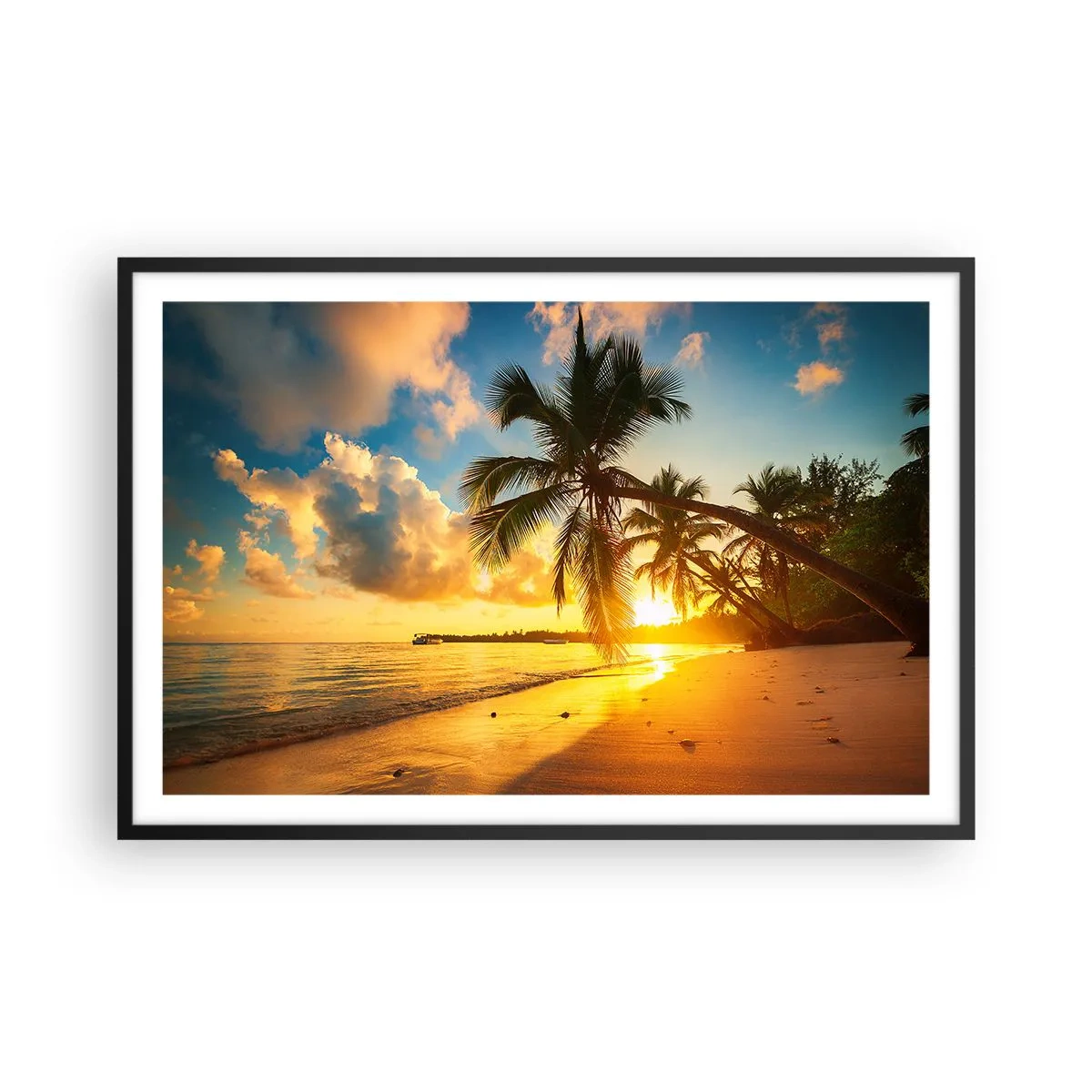 Póster en marco negro - Un sueño caribeño - 91x61 cm