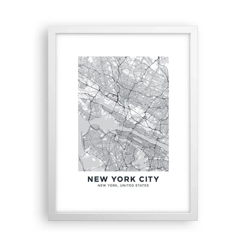 Póster en marco blanco - Anatomía de una metrópolis - 30x40 cm