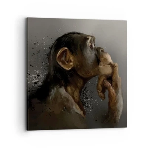 Cuadro sobre lienzo - Impresión de Imagen - La evolución del pensador - 70x70 cm