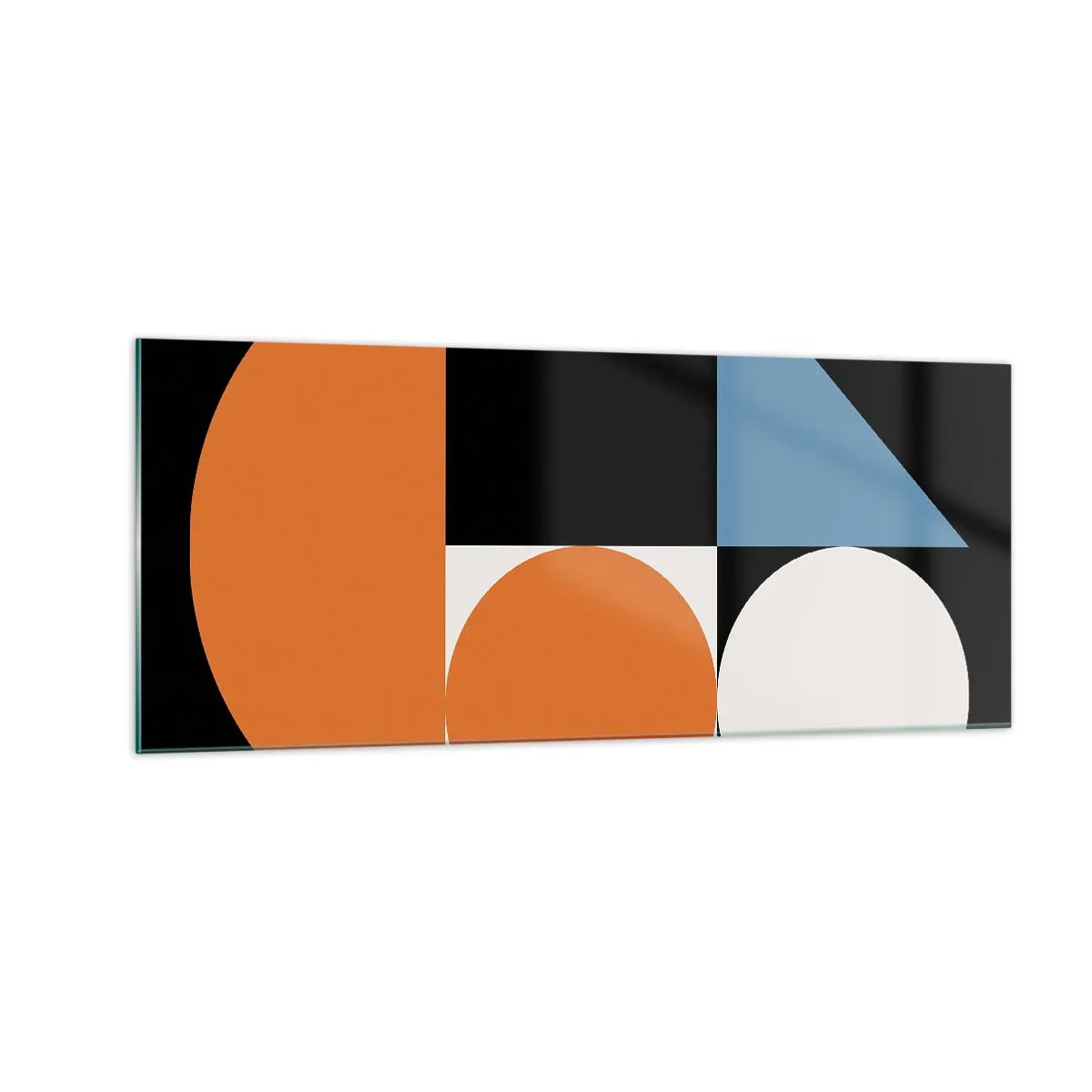 Cuadro sobre vidrio - Impresiones sobre Vidrio - Diseño con figuras - 100x40 cm