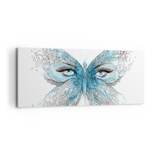 Cuadro sobre lienzo - Impresión de Imagen - Mirada de mariposa - 100x40 cm