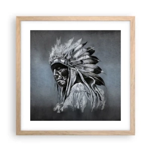 Póster en marco roble claro - Regreso a las raíces - 40x40 cm