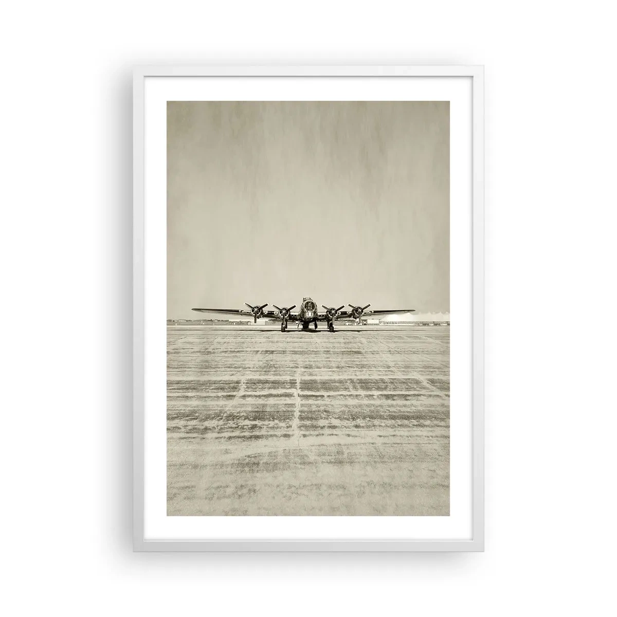 Póster en marco blanco - Como siempre, preparado - 50x70 cm