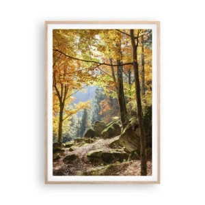 Póster en marco roble claro - Tiempo de descanso - 70x100 cm