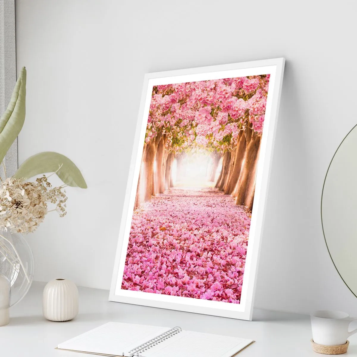 Póster en marco blanco - El camino al paraíso - 30x40 cm