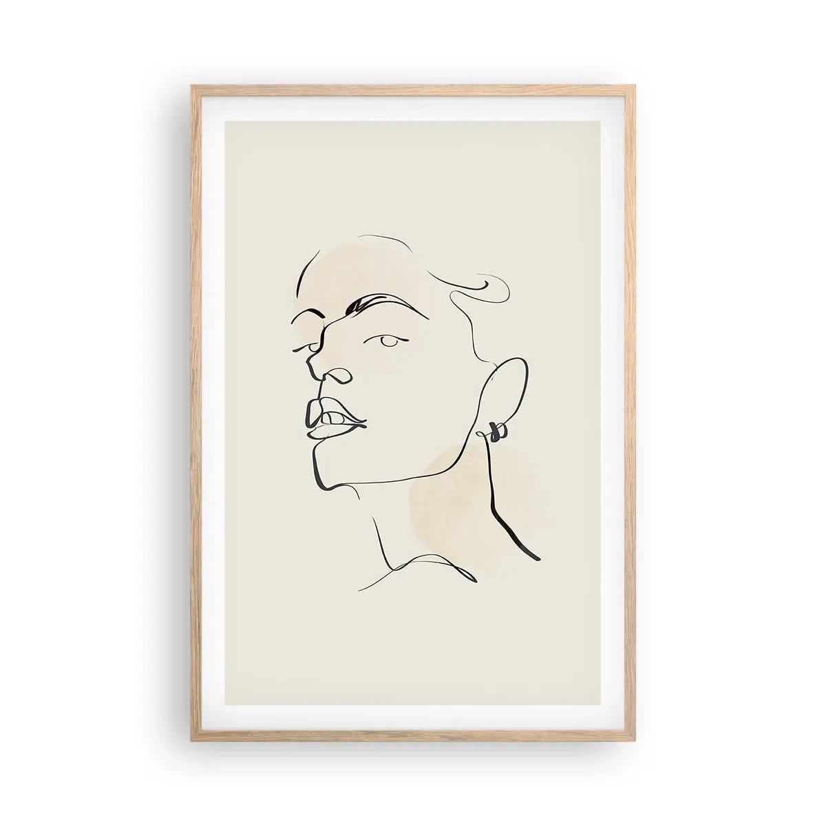 Póster en marco roble claro - Una mirada orgullosa - 61x91 cm