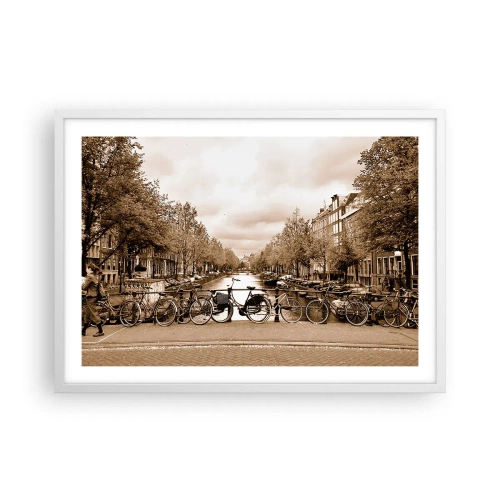 Póster en marco blanco - Holanda solo hay una - 70x50 cm