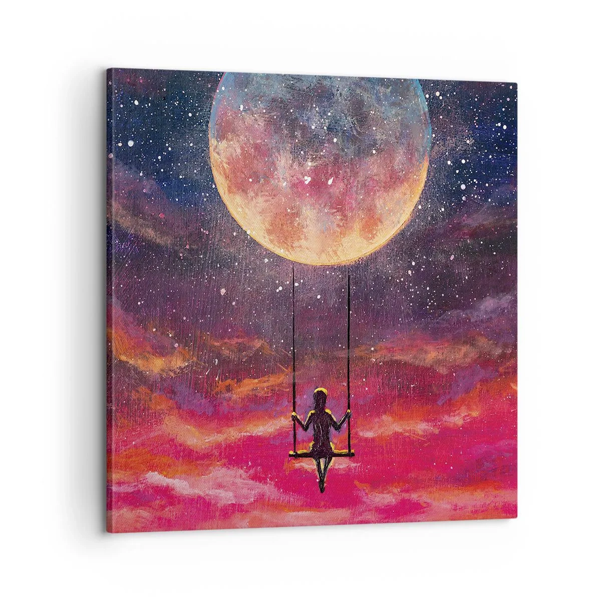 Cuadro sobre lienzo - Impresión de Imagen - Disfrutar de las nubes - 60x60 cm