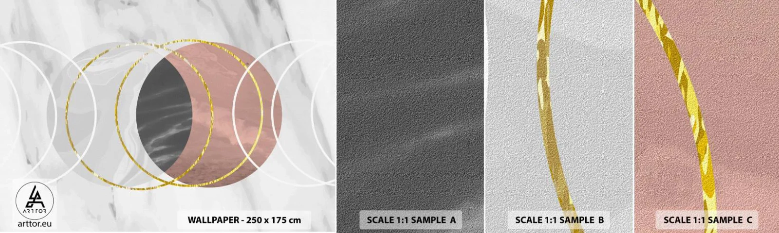 Muestra De Fotomural Standard Eco - Música de las esferas - Abstracción, Pedazo, Distritos - 100x30 cm