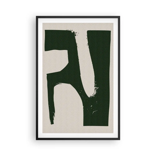 Póster en marco negro - Bahías de blanco - 61x91 cm
