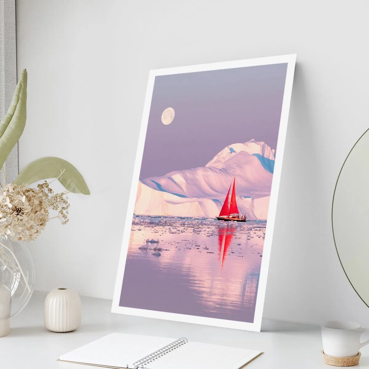 Póster - El calor de la vela, el frío del hielo - 70x100 cm