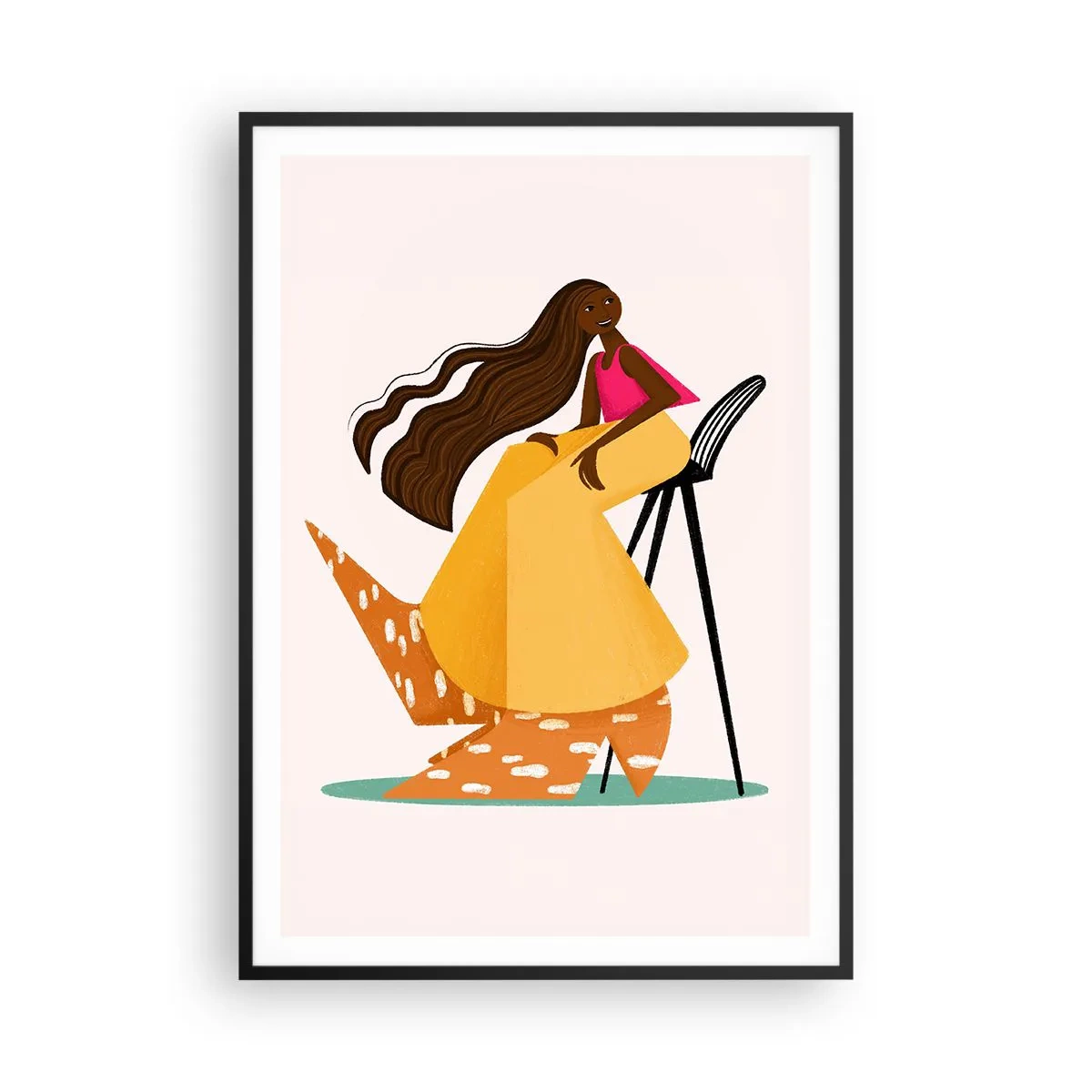 Póster en marco negro - La moda también es divertida - 70x100 cm