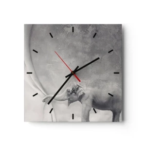 Reloj de pared - Reloj de vidrio - Revelar el misterio - 40x40 cm