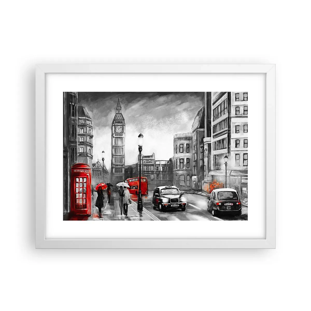 Póster en marco blanco - No tan gris como la pintan - 40x30 cm