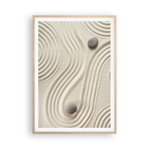 Póster en marco roble claro - Un toque de calidez - 70x100 cm