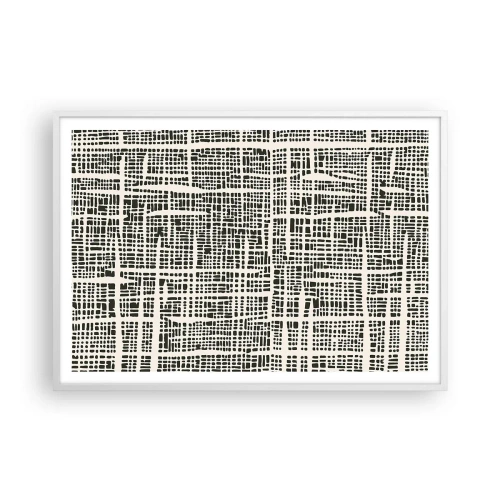 Póster en marco blanco - Composición del tejido - 100x70 cm